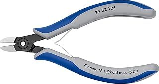 Knipex Precision Electronics Diagonal Cutter burnished, with multi-component grips 125 mm (self-service card/blister) 79 02 125 SB