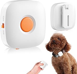 Dog Training Device No Shock, Dogs Training Collar Clip with Remote, Safe & Humane Vibrating Dog Clicker, One-Touch Operation, for Beginner Pet Trainer for 5-15 lbs Small Medium Large Dogs