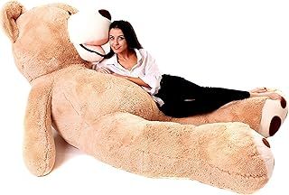 Giant Teddy Bear 260cm 102" - Big Cuddly Stuffed Fluffy Plush Toy Animal - Massive Cuddle Pillow Soft Teddies - Gift for Girlfriend Children Baby for Birthday Anniversary - Brown