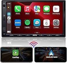 ATOTO F7 WE 7inch Double DIN Car Stereo, Wireless CarPlay & Wireless Android Auto, Touchscreen Car Radio with Bluetooth, Mirror Link, HD LRV, FM/AM, GPS Navi, Voice Control, F7G2A7WE