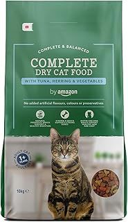 by Amazon Complete Dry Cat Food for Adult Cats with Tuna & Herring, 1 pack of 10kg