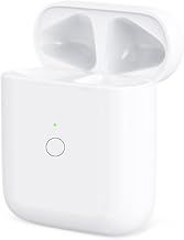 Meliif Charging Case Replacement for Air pods 1st & 2nd Generation, Wireless Charger Case Only, with Blue-tooth Pairing Sync Button, 450 mAh Built-in Battery, White