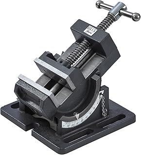 KATSU Tilting Drill Press Vice 3 Inch 75mm, Professional Pillar Drill Machine Milling Tilting Angle Vice for Steel Work Workbench Table Bench Clamp Benchtop 4021633
