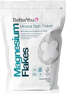 BetterYou Magnesium Original Bath Flakes, Natural Source of Zechstein Magnesium, Mineral Bath Flakes, Cleansing Bath Salts, Vegan & Palm-Oil Free, 1kg