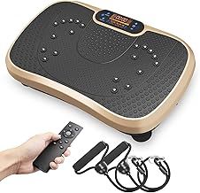 Dripex Vibration Plate Exercise Machine, Whole Body Workout Fitness Vibration Plate, Vibration Power Plate with Resistance Bands,Slim Vibration Platform for Home Training & Shaping,99 Levels