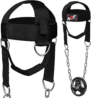 AQF Adjustable Head Harness Dipping Neck Builder with D-Hook attachment Weight Lifting Chain Harness