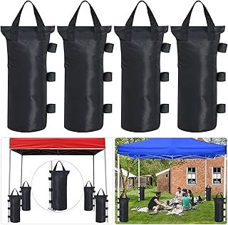 4Pack Gazebo Weights Sand Bags Tent Sandbags Industrial Grade 600D Heavy Duty Sand Weight Bags Gazebo Leg Weights Bags Parasol Weights Bag for Any Pop Up Tents Canopy Umbrella