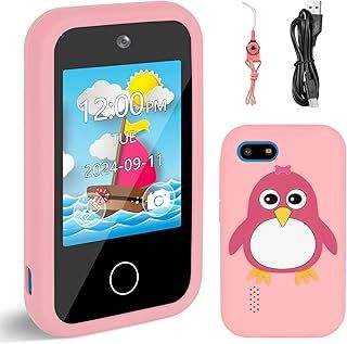 Kids Smart Phone for Boys Girls - 2.8 Inch Touchscreen with Dual Camera Toddler Phone Learning Toys - MP3 Music Player, 32GB Card, Christmas Birthday Presents Gifts for Age 3 4 5 6 7