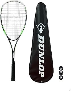 Dunlop Nanomax Tour Squash Racket, inc Full Protective Cover & 3 Squash Balls