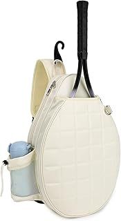 Rejolly Water Resistant Quilted Tennis Racket Shoulder Bag for Pickleball Racket Badminton Racket