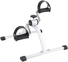 Portable Mini Exercise Pedal Bike, Foldable Arm and Leg Exerciser, Low Impact Fitness Machine, White
