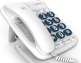 BT Big Button 200 Corded Telephone, White (Renewed)