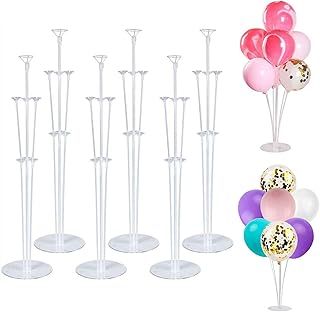 6 Balloon Stand Kit with Plastic Stand - Reusable for Birthday and Wedding Parties