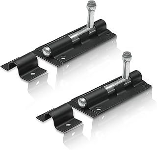 XFORT® 2 Pack Heavy Duty Tower Bolt Black 100mm (4"), Door Lock Bolt, Strong Black Coated Door Barrel Bolt, Durable Slide Bolt for Increasing Security on Garden Gates & Shed Doors.