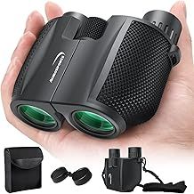 Aurosports 10X25 Binoculars for Adults Kids, Compact Binoculars with Weak Light Vision, Easy Focus Lightweight High Powered Binoculars for Bird Watching Outdoor Sports Hunting Travel Camping