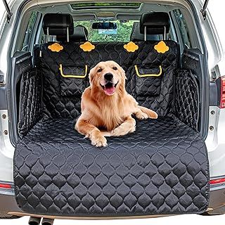 Wikoan Car Boot Protector for Dogs Car Boot Liners Universal Nonslip 4 Layers Quilted Waterproof Covers for Cars With Bumper Clap Protection,Dog Car Seat Cover, Trucks & SUVs