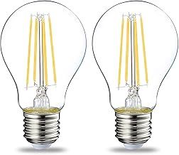 Amazon Basics LED E27 Edison Screw Bulb, 4.3W (Equivalent to 40W), Clear Filament, Warm White, Non Dimmable - Pack of 6