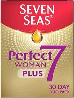 Seven Seas Perfect7 Woman Multivitamin With 250 mg Omega-3 Nutrients & 1000 mg Fish Oil, 60 High Strength Tablets, 250 mg EPA & DHA,Duo Pack: 30 Capsules + 30 Tablets