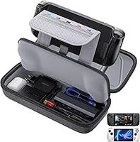 JSAUX Carrying Case Compatible with Steam Deck & ROG Ally, Protective Hard Shell Carry Case Built-in Charger & Docking Station Storage, Portable Travel Bag for Steam Deck OLED/ROG Ally X/Switch 2