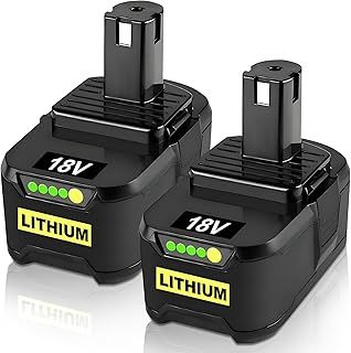 2Pack 8.0AH 18V P108 Replacement Battery for Ryobi Battery Compatible with Ryobi Battery 18V RB18L50 RB18L40 RB18L25 RB18L15 RB18L13 P102 P103 P104 P105 P106 P107 with LED Indicator