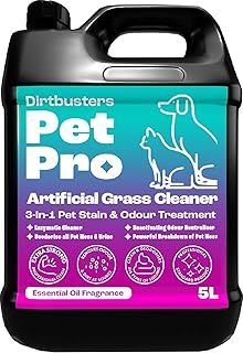 Dirtbusters Pet Pro Artificial Grass Cleaner For Dogs & Cats, 3-in-1 Clean, Remove Stains, Urine & Deodorise With Reactivating Odour Eliminator For Astro Turf & Fake Grass (5L)