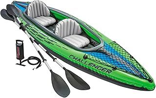 Intex Challenger Kayak, Inflatable Kayak Set with Aluminum Oars and High Output Air-Pump