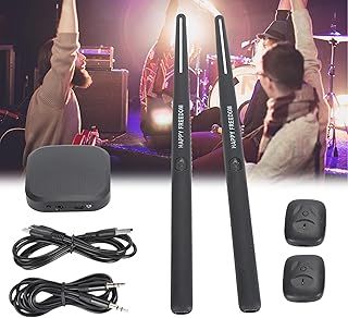 Electric Air Drum Set Virtual Drum Kit Portable 3D Motion Sensing Virtual Reality Drum Set Electronic Drum Set for Beginners Children Adults Bluetooth Gift for Children friends Lovers Gift (black)