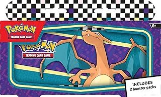 Pokémon TCG: Back to School Pencil Case – Charizard (Tin & 2 Booster Packs)