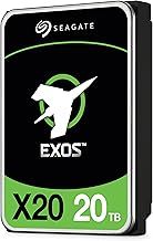 Seagate Exos X20 20TB Internal Hard Drive - 3.5 Inch Hyperscale 12GB/s SAS HDD, 7,200 RPM, 2.5M MTBF, 512e and 4Kn FastFormat, Low Latency with Enhanced Caching (ST20000NM002D)