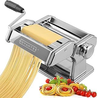 Pasta Maker Machine, Manual Hand Press, Adjustable Thickness Settings, Noodles Maker with Washable Aluminum Alloy Rollers and Cutter, Perfect for Spaghetti, Fettuccini, Lasagna