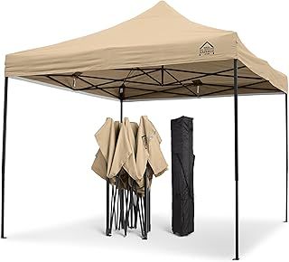 All Seasons Gazebos 3x3m Heavy Duty Fully Waterproof Pop up Gazebo With Accessory Pack - Beige