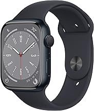 Apple Watch Series 8 (GPS, 45MM) - Midnight Aluminium Case with Midnight Sport Band (Renewed)