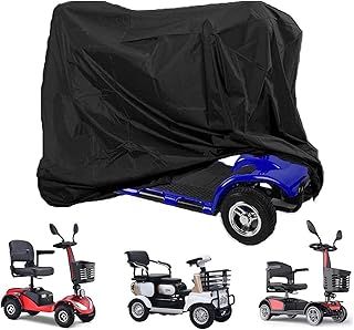 Mobility Scooter Cover, Heavy Duty Mobility Scooter Storage Cover Rain UV Protector Waterproof for Most Mobility Scooter, All-Weather Outdoor Protection 140 x 66 x 91 cm/55 x 26 x 36 inch
