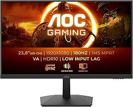 AOC Gaming 24G15N - 24 Zoll Full HD Monitor, 180 Hz, 1ms, Adaptive Sync, HDR10 (1920x1080, 1x HDMI 2.0, 1x DisplayPort 1.4) schwarz
