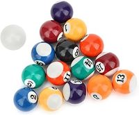 GOTOTOP Pool Cue Training Ball, 16PCS 32MM Mini Pool Ball Billiard Set,Resin Kids Pool Billiard Ball Billiard Table Includes 15 Numbered Balls and 1 cue Ball