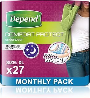 Depend Comfort Protect Incontinence Pants for Women, Extra-Large - 27 Pants