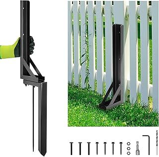 2pcs Heavy Duty Fence Post Repair Stakes, Anchor Ground Spike Fence Post Repair Kit for Repairing Damaged Gate Posts Sign Posts or Mailbox
