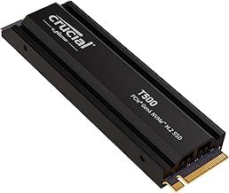 Crucial T500 1TB SSD PCIe Gen4 NVMe M.2 Internal Gaming PS5 SSD with Heatsink, Up to 7300MB/s, Compatible with PlayStation 5, TLC NAND, Laptop & Desktop, Solid State Drive - CT1000T500SSD5