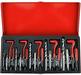 FreeTec 131 Piece Helicoil Type Thread Repair Kit M5 M6 M8 M10 M12 Thread Repair Kit