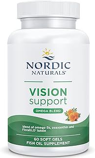 Nordic Naturals, Omega Vision, 1460mg Omega-3, with Lutein and Zeaxanthin, High Dose, Lemon Flavour, 60 Softgels, Soy Free, Gluten Free, Non GMO