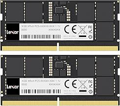 Lexar SODIMM 2x16GB DDR5 RAM 5600 MHz, 262-Pin DDR5 SODIMM Laptop RAM, High-Performance Gaming DRAM SO-DIMM for Laptop Memory/All-in-one Intel NUC mini-PC, 1.1V, CL46-45-45-90(LD5S16G56C46ST-BGD)