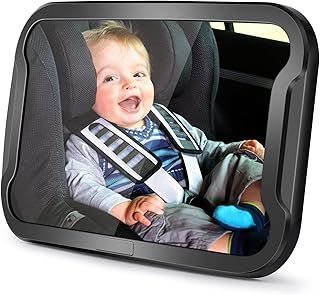 Baby Safety Mirror - 360° Adjustable Rear View, Essential for Parents