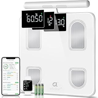 Scales for Body Weight Bathroom Scale, arboleaf Bluetooth Smart Digital Weighing Scales with 8 Electrode, 26 Body Composition Analyzer, High Precision Body Fat Scales for BMI Muscle Mass