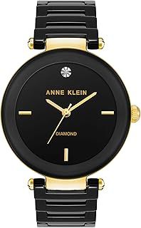 Anne Klein Women's Genuine Diamond Dial Ceramic Bracelet Watch