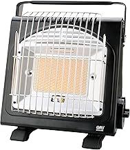NJ-H1 Camping Gas Heater Portable Stove - Compact 2in1 Butane Gas Cooker and Heater Outdoor use Auto Ignition 1.7kW, Black