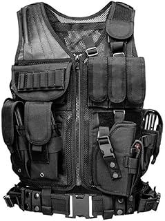 N / C Tactical Airsoft Vest, Airsoft Paintball Vest,Adjustable Modular Assault SWAT Vest