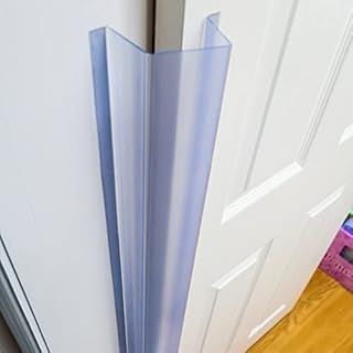 Child Safety British Made Door Finger Guard Pack, Covers Hinges at Front & Back of Doors - Clear (One Pack) - No Tools Required, Prevents Finger Pinch *Suitable for Home ONLY, 117cm*