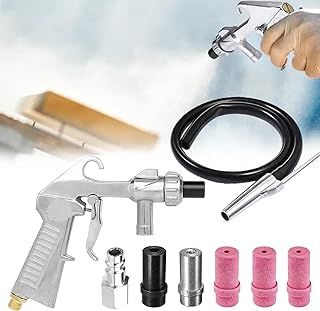 Sand Blasting Gun Kit, Sand Blasters with Nozzles and 1m Rubber Hose,Sandblaster Air Siphon Feed Blast Gun,Sandblasting Gun Compressed Air Set for Sandblasting Device for Professional and DIY Projects
