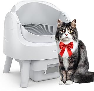 Self-Cleaning Cat Litter Box with Open Design, Automatic & Manual Modes, Instant Cleaning & Easy Scooping, Ideal for Large Cats, Suitable for Multi-Cat Households