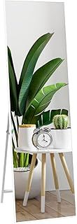 Vasemouh 140x41CM（55x16in） Full Length Mirrors，White Long Large Mirror for Wall Hanging or Floor Free Standing, for Bathroom Living Room Bedroom